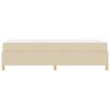vidaXL Cadre de lit avec matelas Cr&egrave;me 100 x 200 cm tissu
