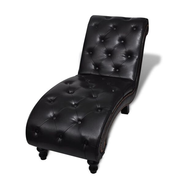 vidaXL Chaise longue marron similicuir