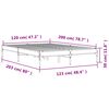 vidaXL Cadre de lit sans matelas ch&ecirc;ne fum&eacute; 120x200 cm
