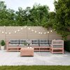 vidaXL Salon de jardin 7 pcs avec coussins bois massif douglas