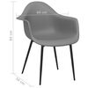 vidaXL Chaises &agrave; manger lot de 6 gris PP