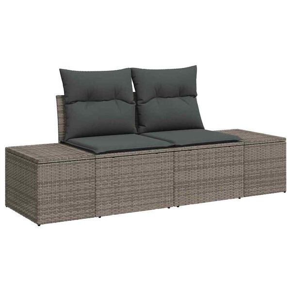vidaXL Ensemble de salle &agrave; manger pour jardin 10 pcs Gris et marron