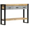 vidaXL Table console 110x30x76 cm bois de manguier massif brut