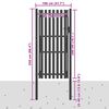 vidaXL Portail de jardin en acier 100x200 cm anthracite