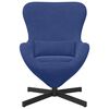 vidaXL Fauteuil &oelig;uf Bleu police 63 x 73 x 90 cm Velours