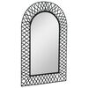 vidaXL Miroir mural de jardin Vo&ucirc;t&eacute;e 50 x 80 cm Noir