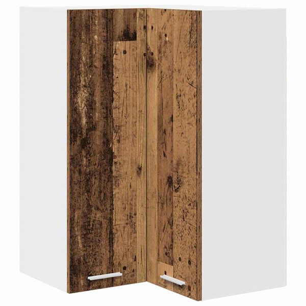 vidaXL Armoire suspendue Bois ancien et Blanc 57 x 57 x 80 cm