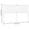 vidaXL T&ecirc;te de lit m&eacute;tal noir 160 cm