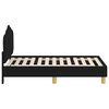 vidaXL Cadre de lit pour tout-petit avec t&ecirc;te de lit Noir 70 x 140 cm