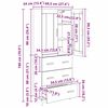 vidaXL Haut Armoire avec tiroir Ch&ecirc;ne noir 69,5 x 34 x 180 cm