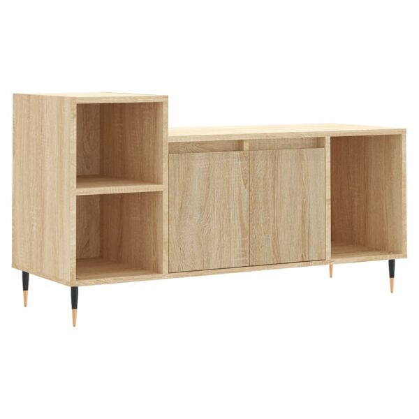 vidaXL Meuble TV Chêne sonoma 100x35x55 cm Bois d'ingénierie