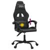 vidaXL Chaise de jeu pivotante Noir Similicuir