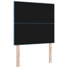 vidaXL T&ecirc;te de lit avec t&ecirc;te de lit Bleu fonc&eacute; 80 cm Cuir synth&eacute;tique