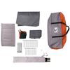 vidaXL Tente &agrave; d&ocirc;me 11 personnes gris et orange imperm&eacute;able