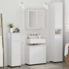 vidaXL Ensemble de mobilier de salle de bain 4 pcs Blanc brillant