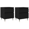 vidaXL Cabinet de chevet 2 pc Ch&ecirc;ne noir 40 x 35 x 50 cm