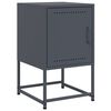 vidaXL Tables de chevet 2 pcs anthracite 36x39x60,5 cm acier