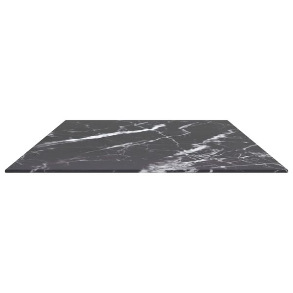 vidaXL Dessus de table noir 120x65 cm 8 mm verre tremp&eacute; design marbre