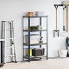 vidaXL &Eacute;tag&egrave;re de rangement 4 niveaux Anthracite Acier bois ing&eacute;nierie