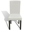 vidaXL Housse de chaise droite extensible 4 pcs Cr&egrave;me