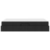 vidaXL Lit avec rangement et matelas Noir 120 x 190 cm Polyester