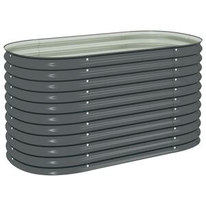 vidaXL Lit sur&eacute;lev&eacute; de jardin 160x80x81 cm Acier galvanis&eacute; Gris