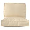 vidaXL Set de coussins de palette 2 pcs Beige Tissu Oxford