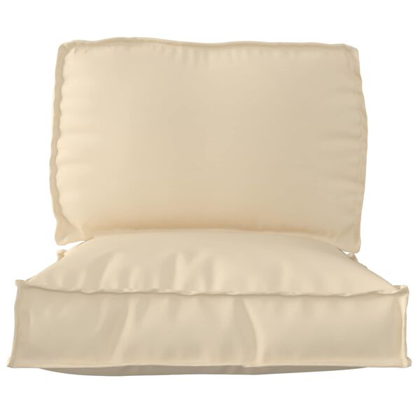 vidaXL Set de coussins de palette 2 pcs Beige Tissu Oxford