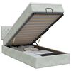 vidaXL Lit ottoman avec matelas Gris clair 90 x 200 cm Velours