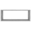 vidaXL &Eacute;tag&egrave;res murales cube 2 pcs Gris b&eacute;ton Bois d&rsquo;ing&eacute;nierie