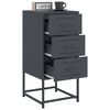 vidaXL Tables de chevet 2 pcs anthracite 36x39x78 cm acier