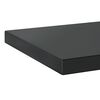 vidaXL &Eacute;tag&egrave;res murales 2 pcs 50x30x3 cm noir acier inoxydable
