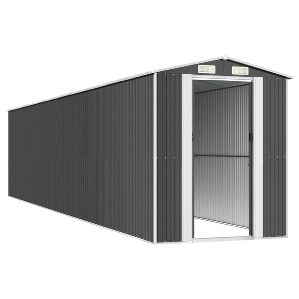 vidaXL Abri de jardin Anthracite 192x938x223 cm Acier galvanis&eacute;