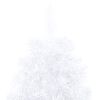 vidaXL Demi-arbre de No&euml;l artificiel pr&eacute;-&eacute;clair&eacute; et boules blanc 240cm