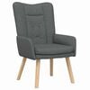 vidaXL fauteuil Gris fonc&eacute; 63 x 67 x 94 cm Tissu et contreplaqu&eacute;
