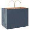 vidaXL Sacs en papier 250 pcs avec poign&eacute;es bleu 32x22x24 cm