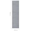 vidaXL Tapis BCF Gris 100x450 cm