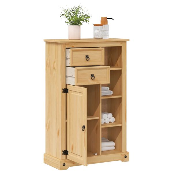 vidaXL Armoire de salle de bain Corona 70x33x110 cm bois de pin massif