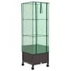 vidaXL Jardini&egrave;re de jardin avec couverture de serre et roues Marron