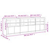 vidaXL Buffet avec lumi&egrave;res LED ch&ecirc;ne sonoma 202x37x67 cm