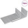 vidaXL Cl&eacute; hexagonale 12 pcs Argent&eacute; 22 x 66 mm Acier