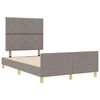 vidaXL Cadre de lit avec t&ecirc;te de lit Taupe 120 x 200 cm tissu