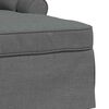 vidaXL Chaise lounge avec jupe Gris fonc&eacute; 91 x 157 x 91 cm tissu