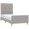 vidaXL Cadre de lit sans matelas gris clair 90x190 cm tissu