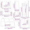 vidaXL Lit superpos&eacute; sans matelas avec toboggan et rideaux 80x200 cm