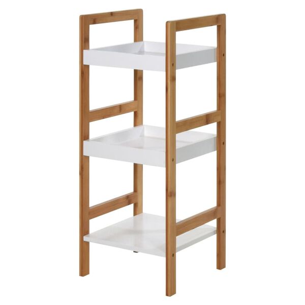 Bathroom Solutions Support de rangement et 3 &eacute;tag&egrave;res MDF et bambou