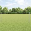 vidaXL Cl&ocirc;ture avec poteau Argent&eacute; 0,8 x 25 m Acier