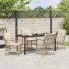 vidaXL Ensemble de salle &agrave; manger pour jardin 5 pcs Beige polyrotin