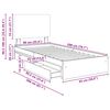 vidaXL Lit de Rangement Ch&ecirc;ne brun 90 x 200 cm Bois d'ing&eacute;nierie