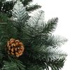 vidaXL Sapin de No&euml;l artificiel pr&eacute;-&eacute;clair&eacute; et pommes de pin 210 cm